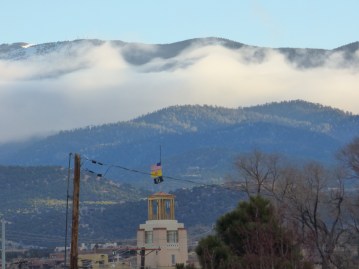 I walked around the corner one morning was greeted by this view at the Santa Fe Sage Inn. 